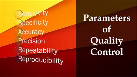 what are the eight parameters of quality control